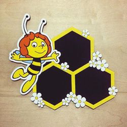 Laser Cut Bee Photo Frame Honeycomb Picture Frames Hexagon Frames Free CDR