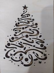 Laser Cut Christmas Tree Pattern Free CDR