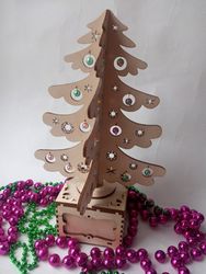 Laser Cut Christmas Tree Surprise Free CDR
