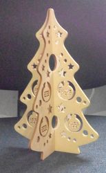 Laser Cut Herringbone Wood Christmas Tree Free CDR