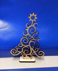 Laser Cut Plywood Christmas Tree 3mm Free CDR
