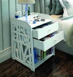 Laser Cut Bedside Table Shelf Storage Cabinet Free CDR