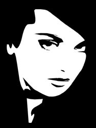 Woman face black and white Free CDR
