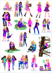 Barbie Doll Vector Collection Free CDR