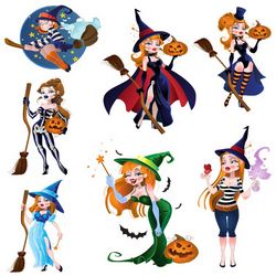 Beautiful Vector Witch For Halloween Free CDR