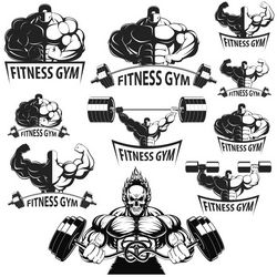 Collection Of Vector bodybuilders. Part 2 Free CDR