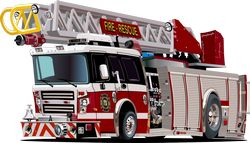 Fire Rescue Vehicle with Ladder Free CDR