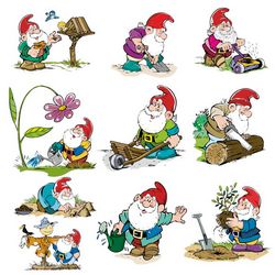Funny Gnomes A Collection Of childrens Illustrations Free CDR