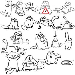 Funny Pictures Of The Simon Cat For Plotter Cutting Labels Free CDR