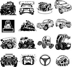 Stickers 4×4 download Collection Free CDR