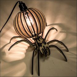 Desktop Lamp Layout Spider Decoration For Halloween Free CDR