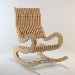 Drawing For Cnc Machine Tools Arm Rocking Chair From Plywood Free CDR