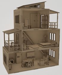 Wooden Dollhouse Layout Free CDR