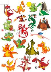 Vector Dragons Download Free Color Clipart Free CDR