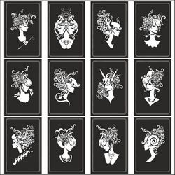 Zodiac Signs In The Form Of Female Busts Free CDR