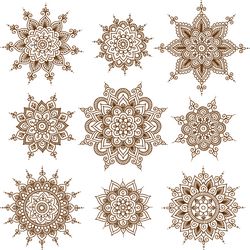 Vector Illustration Of Mehndi Ornaments Free CDR