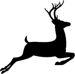 Running Deer Stencil Free CDR