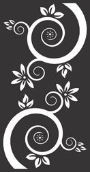 Vector Flowers And Swirls Black Free CDR