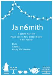Bridal Shower Invitation Free CDR