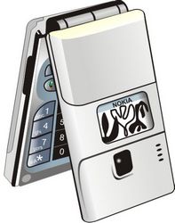 Mobile Phone Clipart Nokia Silver Free CDR