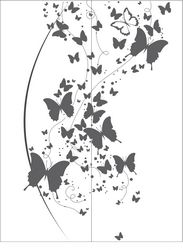 Flying Butterfly Clipart Black