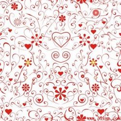 Romance Background Hearts Flowers Icons Red Curves Ornament Free CDR