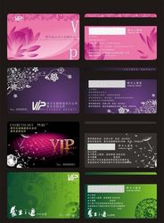 Vip Card Templates Flowers Decoration Dark Modern Design Free CDR