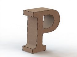 Letter P 3D Puzzle Free CDR