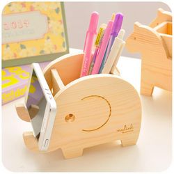 Elephant Wooden Pencil Holder Free CDR