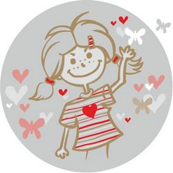 Girl and Flying Hearts Free CDR