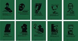 Movie characters silhouette cards Free CDR
