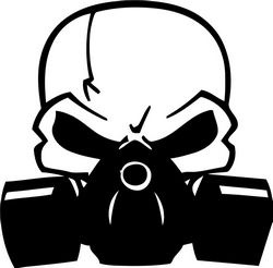 Skull Decal With Gas Mask Free CDR