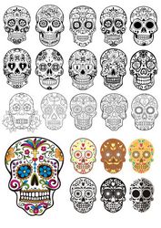 Day Of The Dead Skulls Design Free CDR