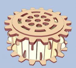 Wooden Gear Box File Download For Laser Cut Free CDR