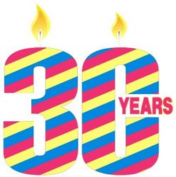 30th anniversary celebration vector design Free CDR
