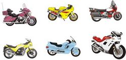 6 models vector motorcycle Free CDR