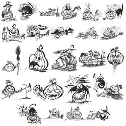Black Illustration For Halloween Free DXF File