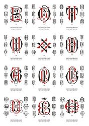 Monogram Large Collection # 05 Download Free DXF File