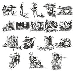Clipart For Halloween For Plotter Cutting Free DXF File