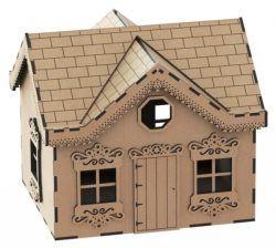House Box Download For Laser Cut Free DXF File