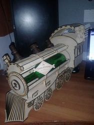 Train Wine Box Download For Laser Cut Free DXF File