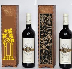 Box Of Snowflakes For Wine File Download For Laser Cut Free DXF File