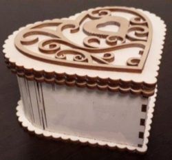 Heart Wooden Box File Download For Laser Cut Cnc Free DXF File