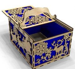 New years Box File Download For Laser Cut Free DXF File
