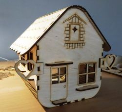 Box House Model Download For Laser Cut Cnc Free DXF File