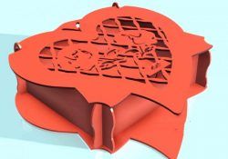 Heart Box Vector Free DXF File