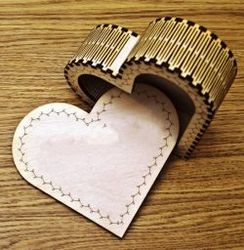 Heart Trinket Box Download For Laser Cut Cnc Free DXF File