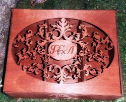 Wooden Tea Box For Laser Cut Free DXF File