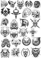 Skull Patterns Free DXF File