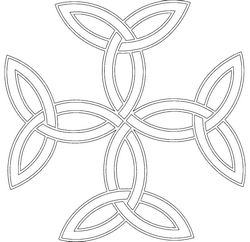 Celtic Triquetra Cross Free DXF File